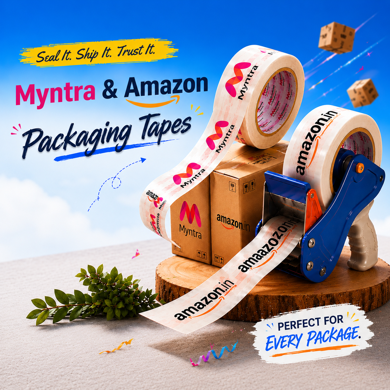 Myntra and Amazon Packaging Tapes