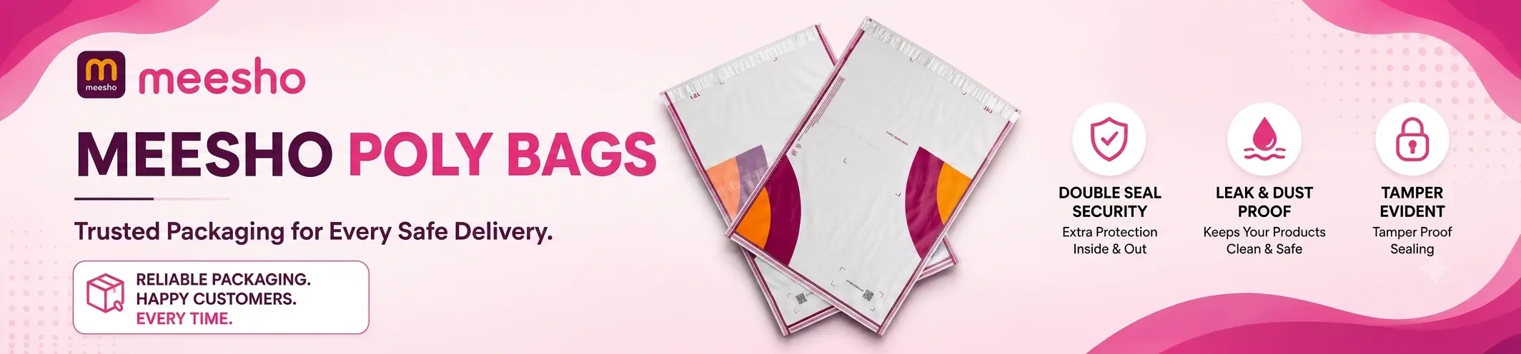 meesho poly bags banner