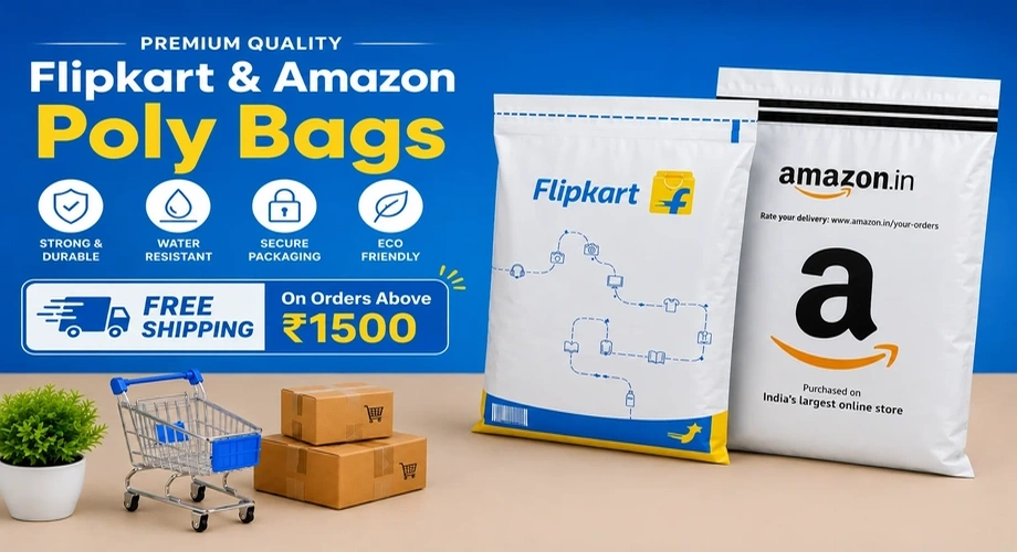 Flipkart and Amazon Poly Bags