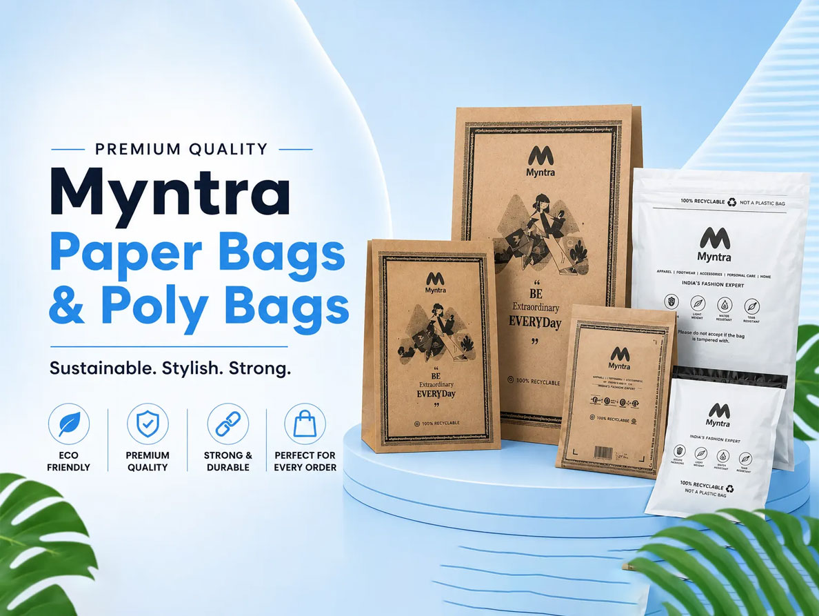 Myntra Paper Bags and Poly Bags