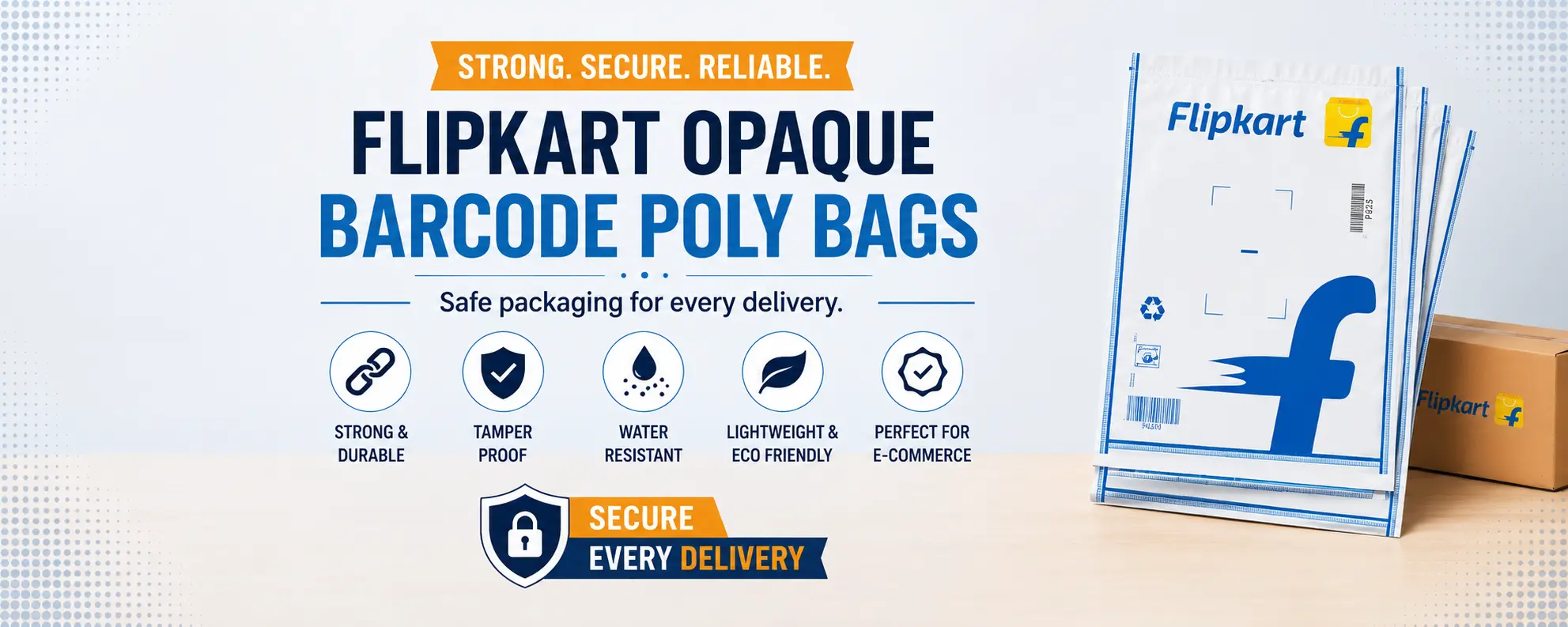 Flipkart Opaque Barcode Poly Bags
