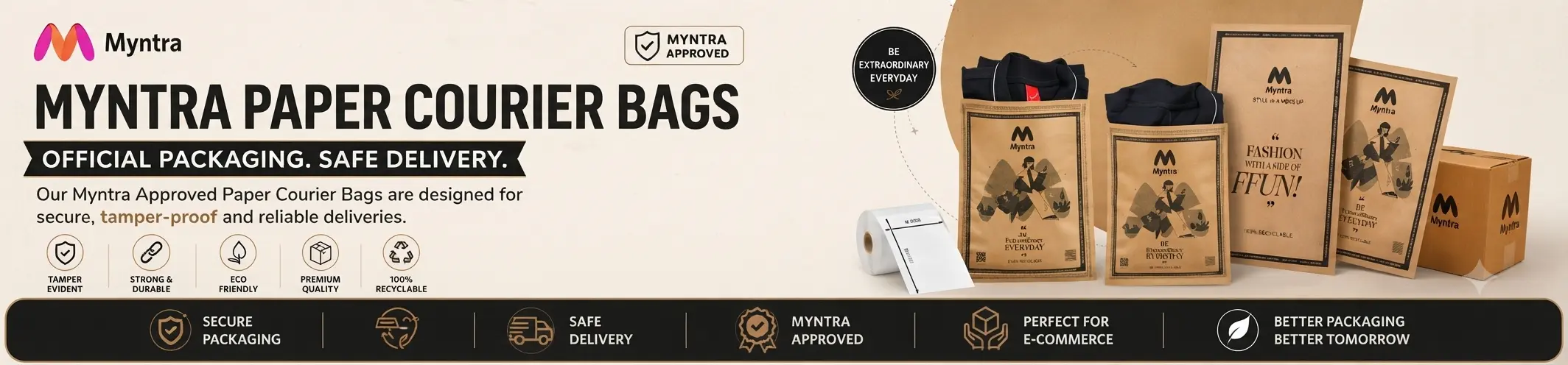 myntra courier bags