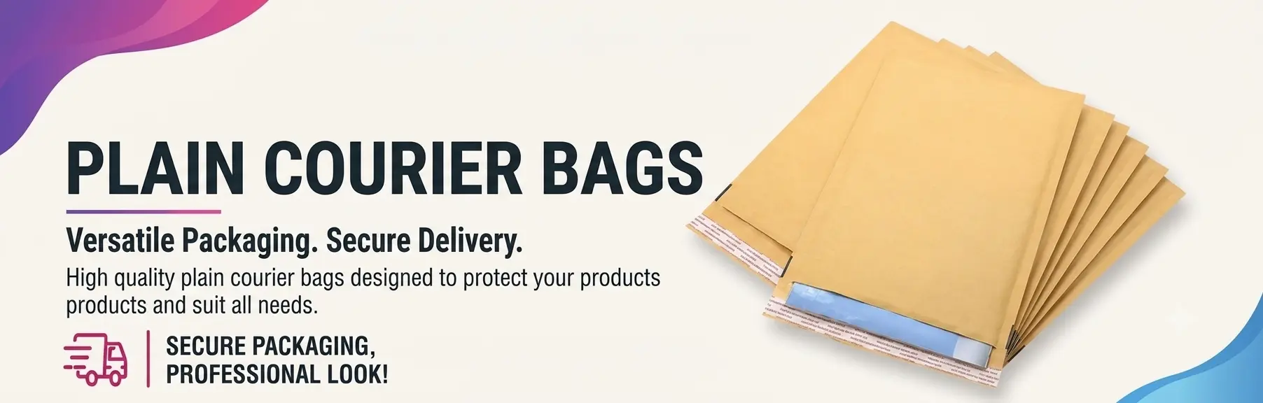 plain courier bags banner
